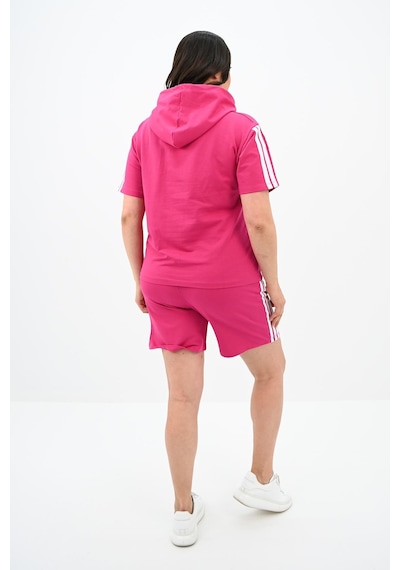 Kadın Çizgi Detaylı Büyük Beden Şortlu Takım 3768-23 001