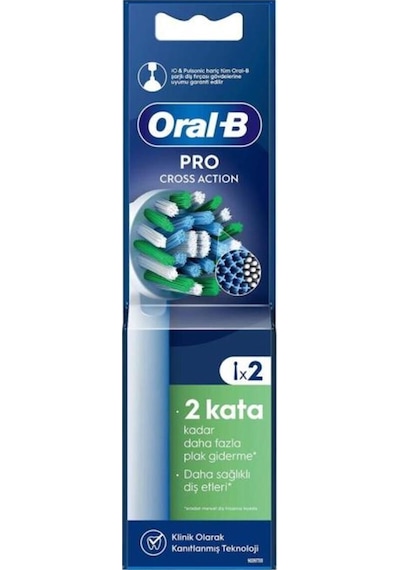 Oral-B Pro Cross Action X-Filament Diş Fırçası Başlığı 2'li