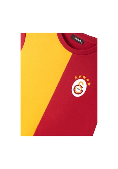 Gsstore Galatasaray Parçalı 5 Yıldız Yetişkin T-shirt Kırmızı - Sarı