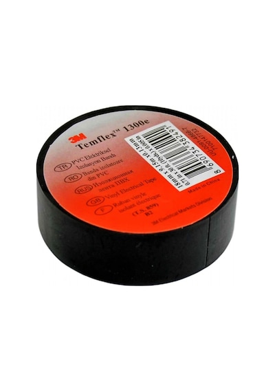 3m Temflex 1300e Pvc Bant 0,1m Siyah 10'lu Paket