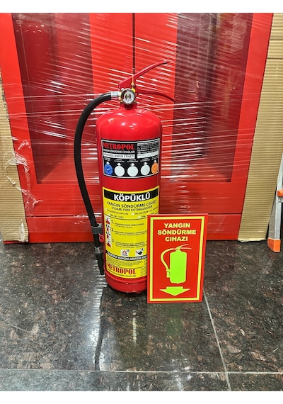 Elit Yangın 6 Kg Foam Köpüklü Yangın Söndürme Tüpü + Hediyeli