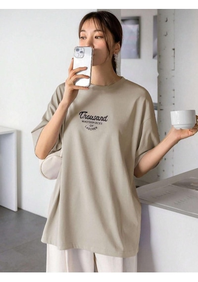 Kadın Thousand Baskılı Oversize T-shirt 001