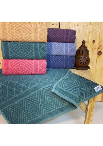 Bimar Bukle Jakarlı Soft Pramit Desenli El Ve Yüz Havlusu 50 X 90 Cm X 6 Adet Çok Renkli