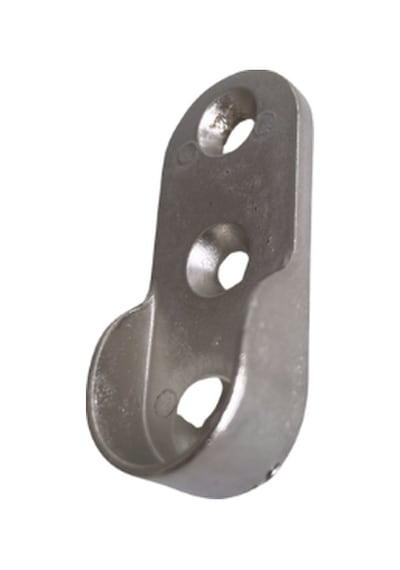 Oval Askı Borusu Flanşı Dolap Ve Mobilya Oval Boru Flanşı İç Ölçüleri En:15mm Boy:25mm 10 Adet Krom