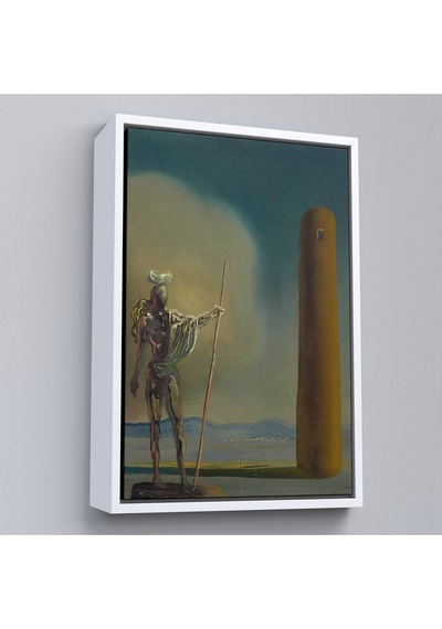 Ahşap Çerçeveli Salvador Dali - Kuledeki Şövalye Tablosu - Le Cavalier A La Tour-7399