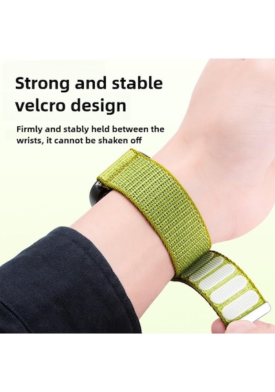 Caseonn Samsung Galaxy Watch 8 44mm Kordon Hasır Kumaş Nylon Kayış Starlight