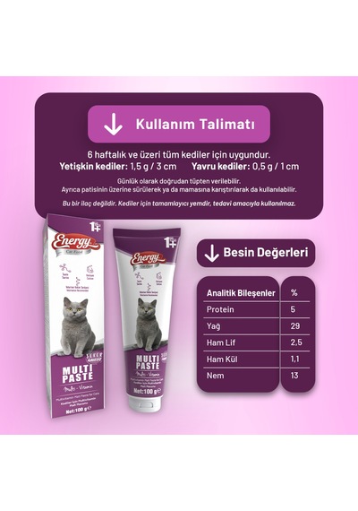 Yetişkin Kedi Multi Paste 100 G - 12 Adet