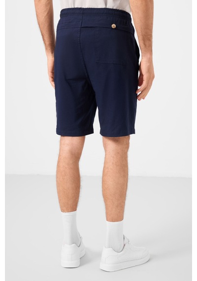 Tommylife Lacivert Standart Fit Dokuma Hafif Esnek Chino Erkek Şort - 81292 Lacivert