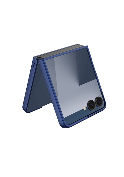 Galaxy Uyumlu Z Flip 7 Kılıf Pazarplus Sert Kıpta Kılıf Gümüş