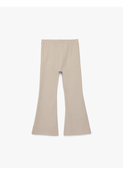 Koton İnterlok Viskon Karışımlı Slim Fit Normal Bel İspanyol Paça Tayt Bej 6skg40125ak Ekru Koton İnterlok Viskon Karışımlı Slim Fit Normal Bel İspanyol Paça Tayt Bej 6skg40125ak Ekru