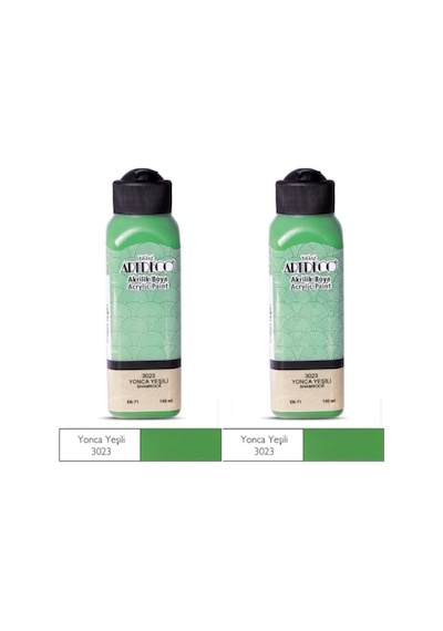 2 Li Akrilik Boya 140 Ml Renk Seçmeli Canlı Ve Pastel Yeşil