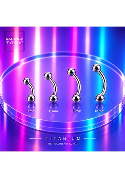 Titanyum Piercing Kaş Rook Kulak Anti Tragus Snug Daith Surface Forward Helix Flat Nipple Conch Angel Bites Septum Vertical Labret çok renkli