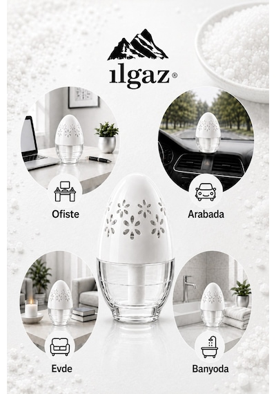 Ilgaz Çankırı Tuz Kokulu Araç, Wc, Oda Ve Ortam Kokusu 100 Ml Ferah Kalıcı Kavanoz Koku Diğer
