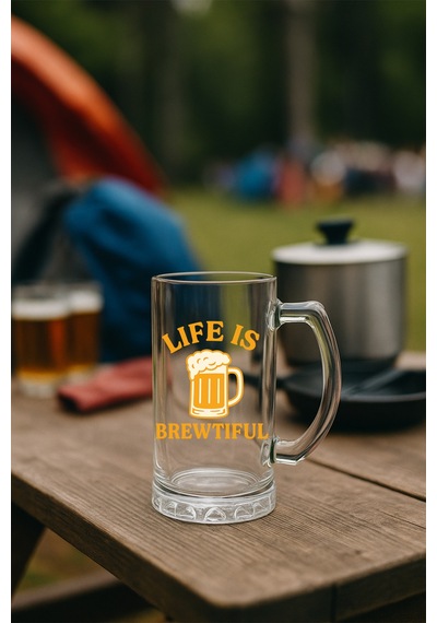 Baskılı Bira Bardağı Life