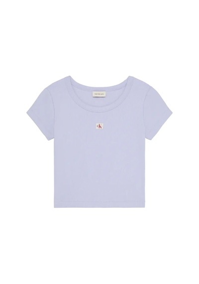 Calvin Klein Woven Label 2x2 Baby, Vbk Mor Kadın T-shirt