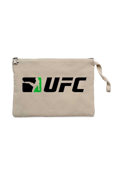 UFC Green Kick Krem Clutch Astarlı Cüzdan / El Çantası Krem