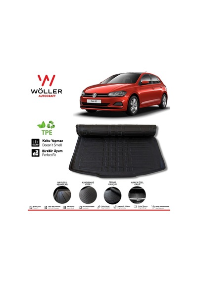 Volkswagen Polo Bagaj Havuzu 2017 - 2021 Arası 3D Wöller Ultraflex Bagaj