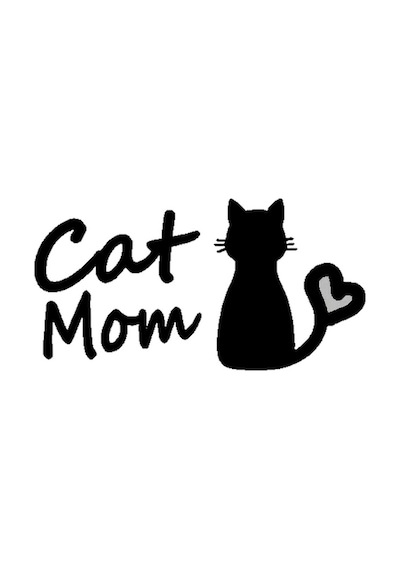 Cat Mom Oto Arka Cam Sticker 23 X 12 Cm