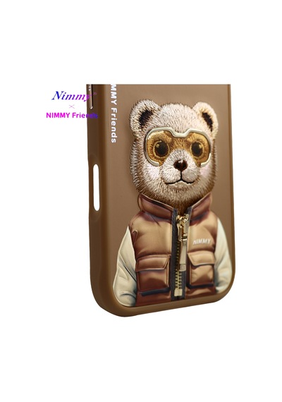 Apple Uyumlu iPhone 16 3d Nakışlı Ve Kabartmalı Gözlük Fermuar Detaylı Cool Cute Ayıcık Kılıf 2.0 Şeffaf Apple Uyumlu iPhone 16 3d Nakışlı Ve Kabartmalı Gözlük Fermuar Detaylı Cool Cute Ayıcık Kılıf 2.0 Şeffaf