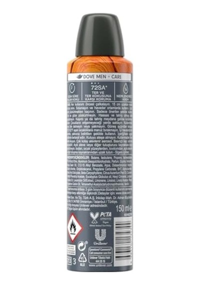 Men Care Advanced Erkek Deodorant 72 Saat Koruma Sandalwood Vanilla 150 Ml