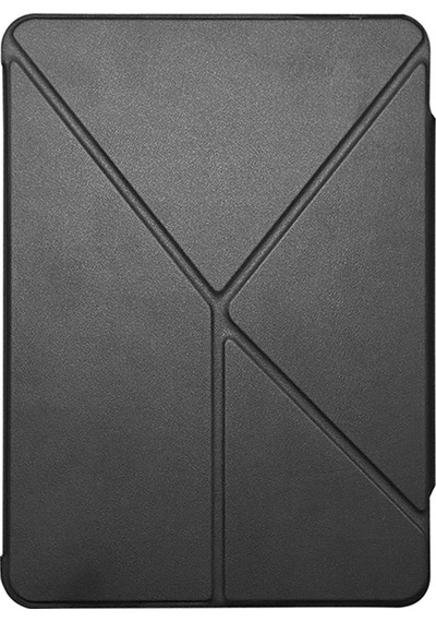 Apple Uyumlu iPad  Air 11 2024 Kılıf Raptic Clear Folio Arkası Şeffaf Katlanabilir Standlı Kılıf Siyah