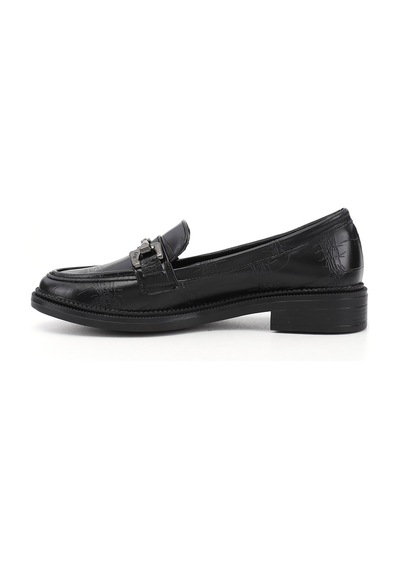 Gönderir Kadın Siyah Kroko Loafer Ayakkabı Ddza86535743