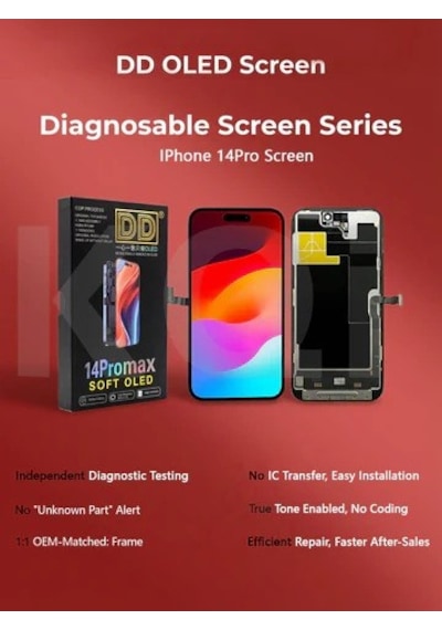 Dd Apple iPhone Uyumlu 14 Pro Max Soft -oled Diagnostic Ekran