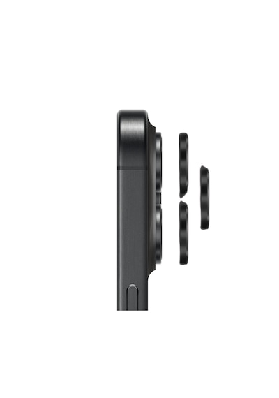 Safeus Safir Temperli Kamera Lens Koruyucu Apple Uyumlu iPhone 15 Pro Max Ve İle Siyah Titanyum