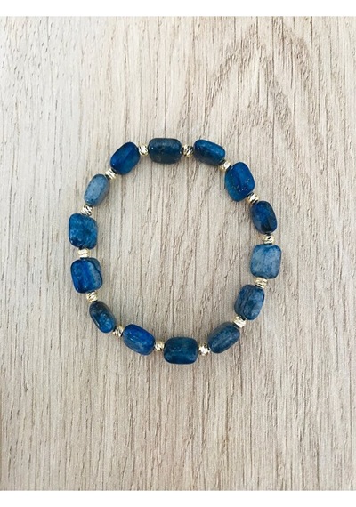 Mk Tasarım Gerçek Lapis Lazuli Taşı Bileklik Mk.7000.819- Rahatlı Çok Renkli