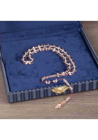 Su Bagası Katalin Çubuk Beyzi Kesim 8x10.5mm Tesbih -şeffaf -ibrahim Atasever Usta İşi Şeffaf
