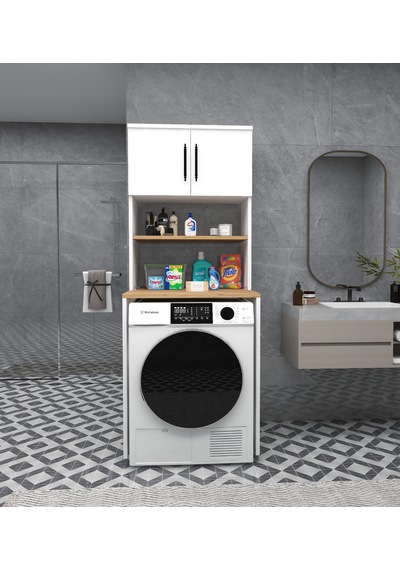 Iboda Üst Dolaplı Çok Amaçlı Çamaşır Makinesi Dolabı Çam & Beyaz Atlantik Çam - Beyaz Iboda Üst Dolaplı Çok Amaçlı Çamaşır Makinesi Dolabı Çam & Beyaz Atlantik Çam - Beyaz