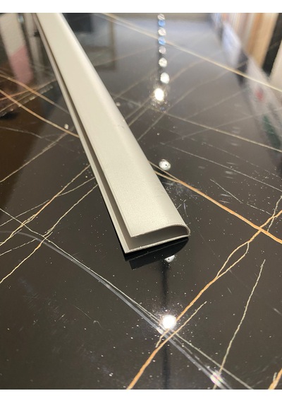 Alüminyum Oval U 8 Mm Parke Bitim Profil Çıtası 90 Cm
