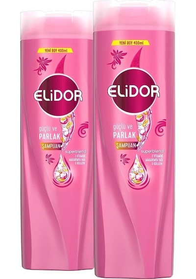Elidor Superblend Güçlü ve Parlak Saç Bakım Şampuanı 2 x 400 ML﻿