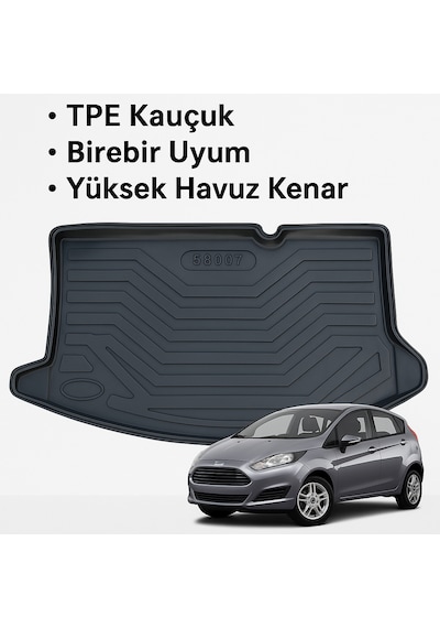 Ford Fiesta 2008-2017 İle Uyumlu Bagaj Havuzu 3d Premium
