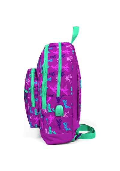 Coral High Kids Dört Gözlü Kız Çocuk İlkokul Çantası Peri Baskılı - USB+AUX Soketli