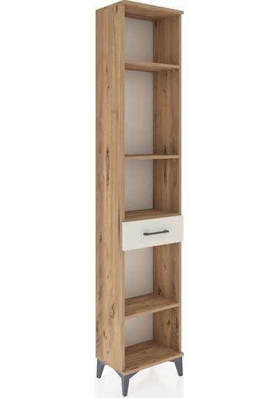 Arges Dolap 4 Raflı Tek Çekmeceli 44x30x221 Çam-aytaşı Atlas Çam