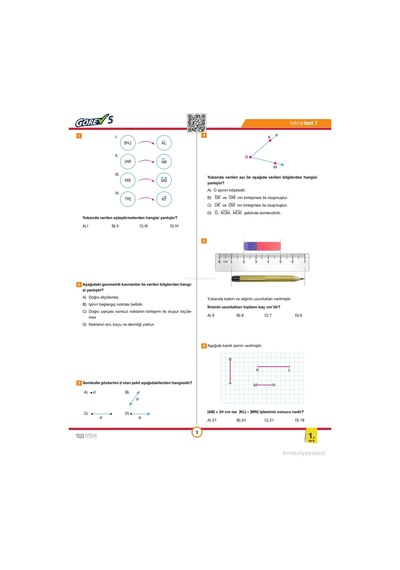 Nitelik Görev 5. Sınıf Matematik 36 Haftalık Çalışma Föyü 3083