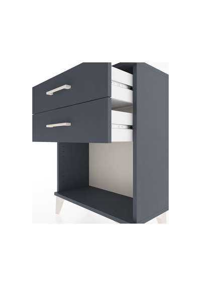 Arges Komodin 4 Çekmeceli 60x30x80 Antrasit-antrasit Antrasit