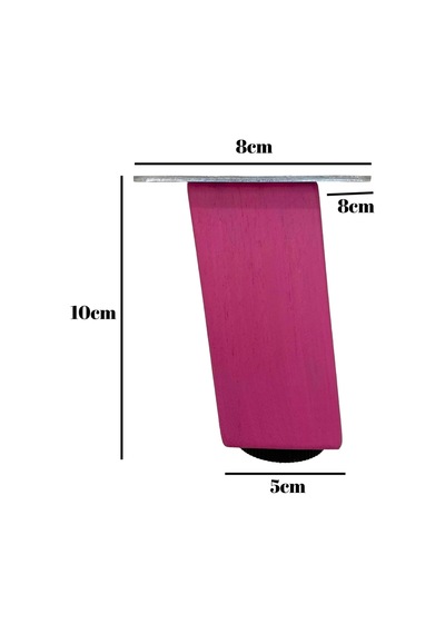 Kale Eğimli Ayarlı Ahşap Ayak Mobilya Masa Ve Dolap Ayağı Pembe 10cm 2 Adet