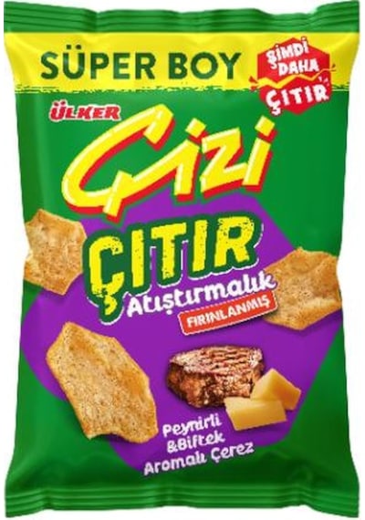 Çizi Çıtır - Peynirli&biftek Aromalı - Süper Boy - 120 Gram - 10 Adet