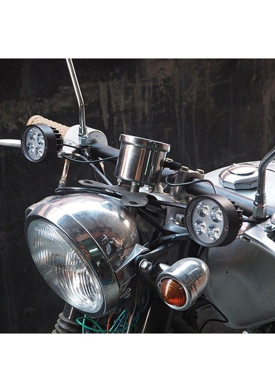 Knmaster Badger 12w Ayna Bağlantılı Motosiklet Sis Farı Takımı N11.3414