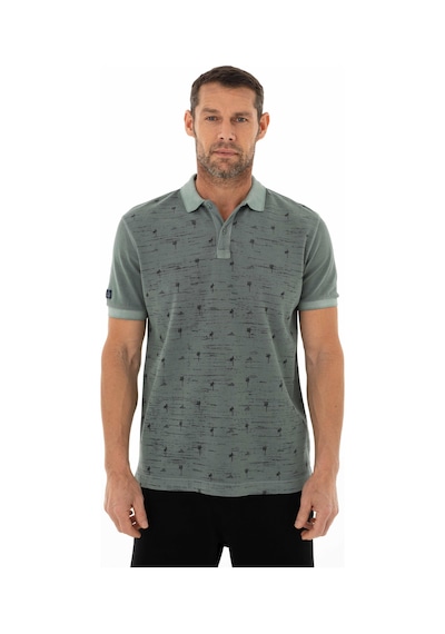 AR-MA Arma Erkek Regular Fit Parça Boyama Polo Yaka Tişört Y25374376101 Yeşil