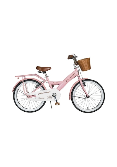 Tommybike Latte Sepetli, Elcikli 20 Jant Çocuk Bisikleti, 6-9 Yaş Çocuk Bisikleti Pembe