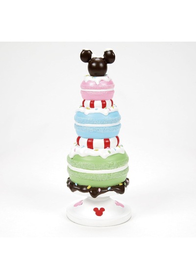 Disney Village Aksesuarları Mickey Mouse Merry Acıbadem Kurabiyesi Ağacı Heykelcik, 6,1 İnç, Çok Renkli