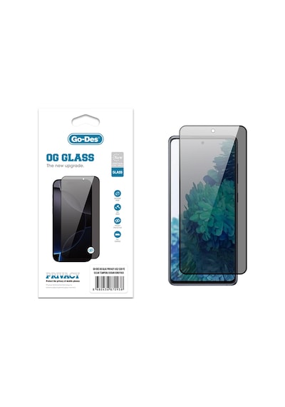 Galaxy S20 Fe Uyumlu Go Des Og Glass Privacy Antistatik Temperli Cam Ekran Koruyucu Siyah