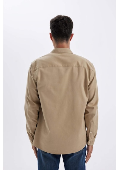 DeFacto %100 Pamuk Regular Fit Düğmeli Basic Düz Gabardin Uzun Kollu Gömlek A5383AX24AUBG801 DeFacto %100 Pamuk Regular Fit Düğmeli Basic Düz Gabardin Uzun Kollu Gömlek A5383AX24AUBG801