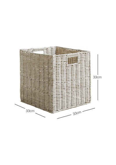 Yıkanabilir Gri Pp Rattan Sepet 33 X 33 X 33 Cm