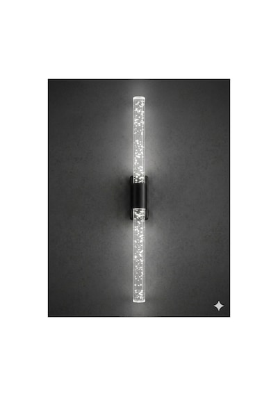 Bubblelight Large 51 Cm Modern Tasarım Led Aplik - Duvar Lambası - Siyah - Elektrikli - Beyaz Led Siyah Elektrikli 51