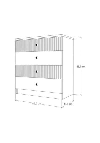 Rudu Milas Şifonyer 80x40x85 CM 4 Çekmeceli Antrasit-dor Yatak Odası - Bebek Odası - Genç Odası Rudu Milas Şifonyer 80x40x85 CM 4 Çekmeceli Antrasit-dor Yatak Odası - Bebek Odası - Genç Odası