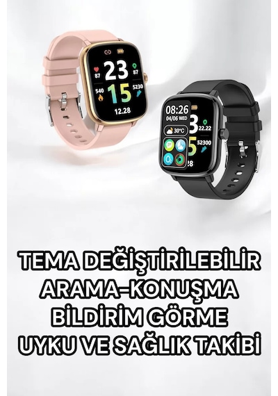 Titreşimli Sağlık Takipli Yeni Nesil Akıllı Saat 400mah Batarya Kapasiteli
